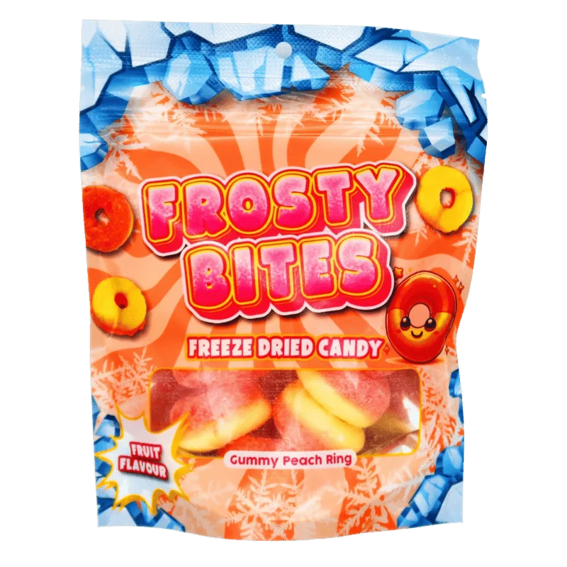 Frosty Bites Peach Ring FREEZE DRIED CANDY 50G