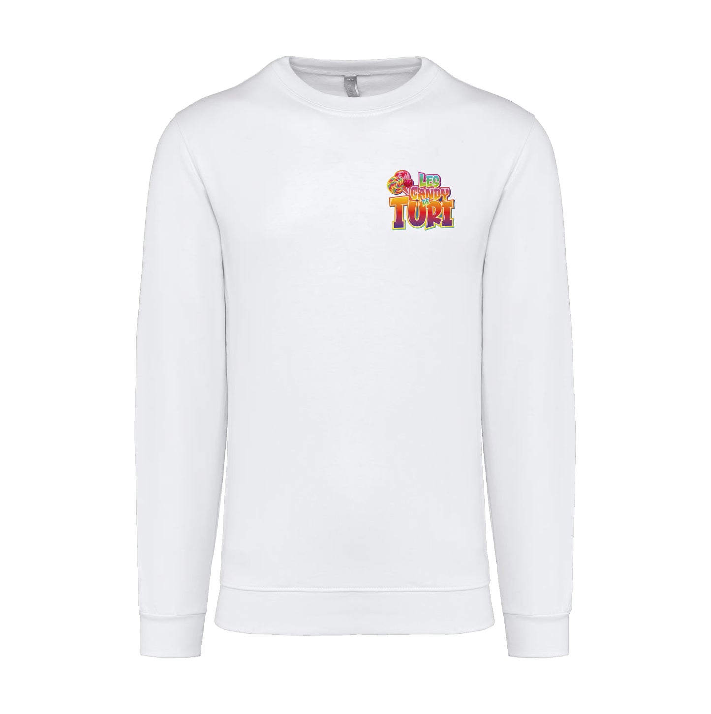 Sweat-shirt Les Candy de Turi Blanc