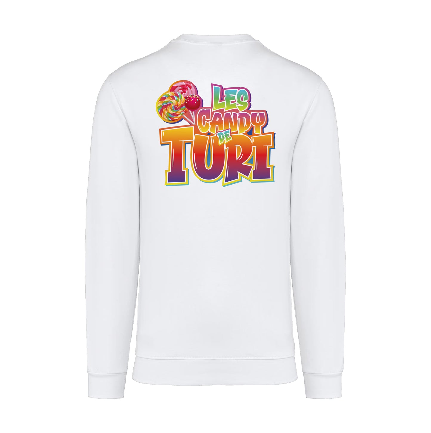 Sweat-shirt Les Candy de Turi Blanc