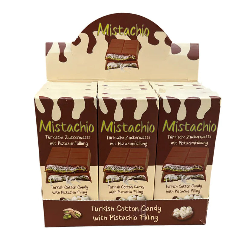 Mistachio chocolat au lait barbe à papa pistache 80G