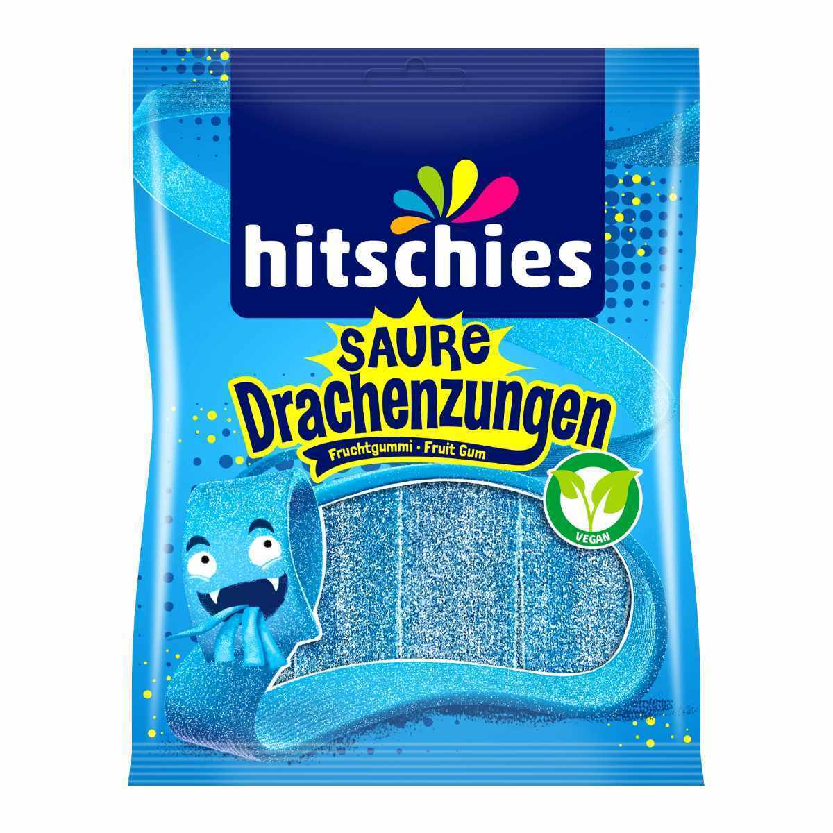 Hitschies langues de dragon acides bleu fruité