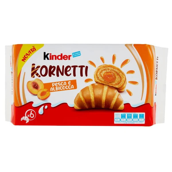 Kinder kornetti pêche et abricot