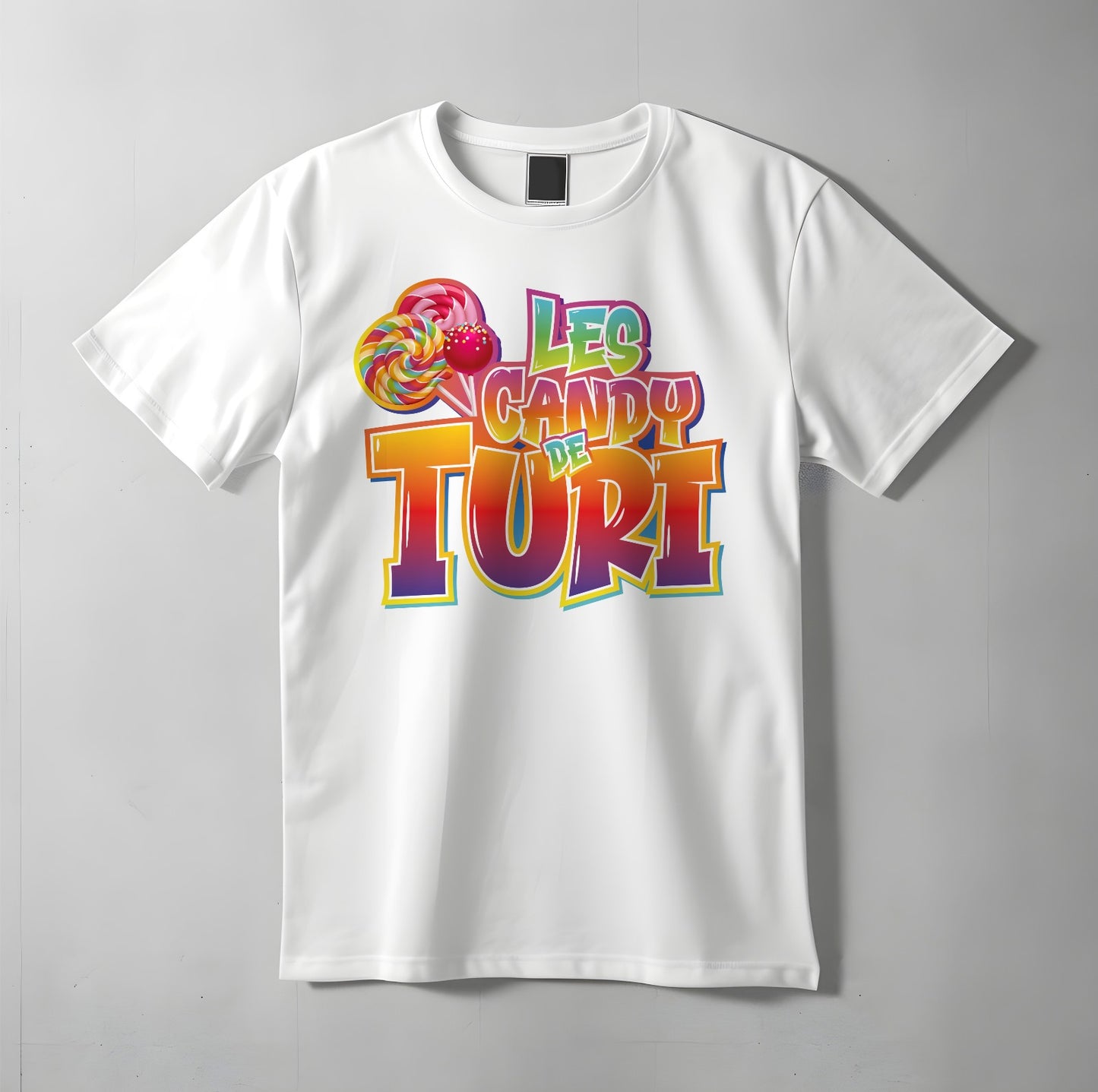 Tee-shirt Les Candy de Turi Blanc
