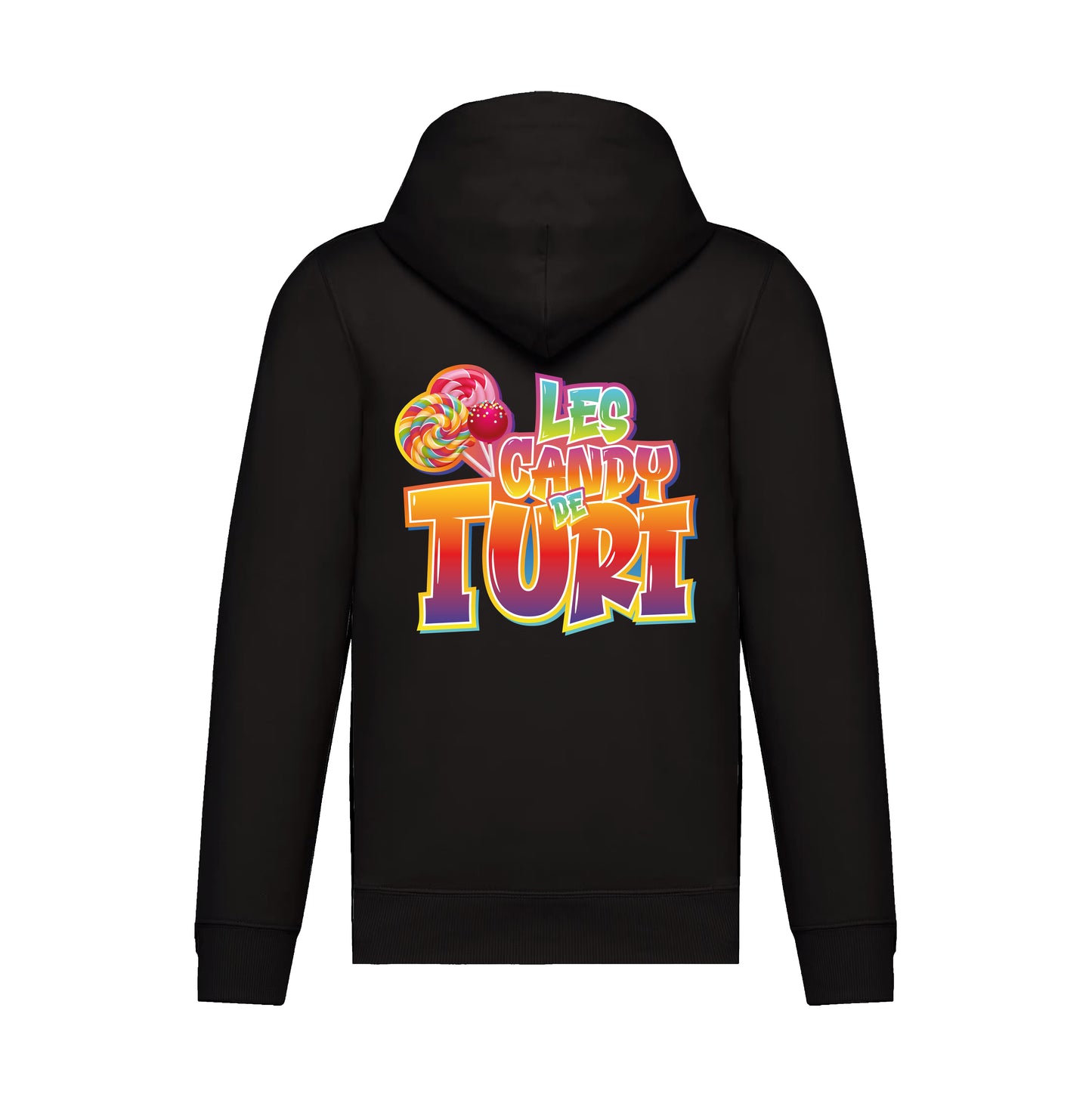 Sweat-shirt à capuche Les Candy de Turi Noir