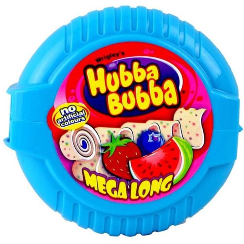 Hubba Bubba Fraise, Pastèque et Myrtille Mega Long