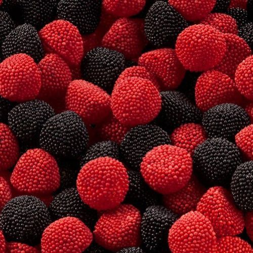 DULCEPLUS Mûres perlées rouges et noires Halal